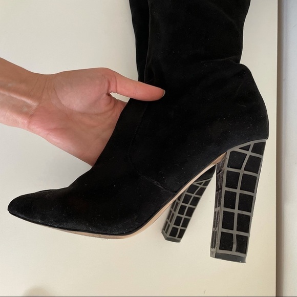 B Brian Atwood Synthetic Marney Caged Heel Over-the-knee Boots sz 10 - Picture 7 of 12